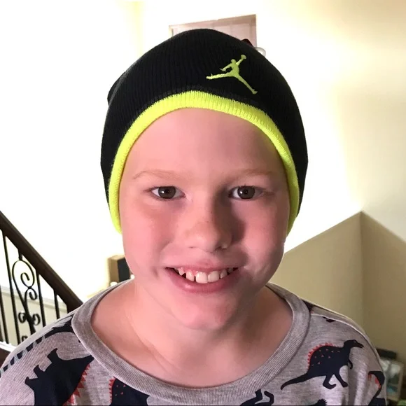 Jordan knit toboggan skull cap Youth black - Picture 4 of 5